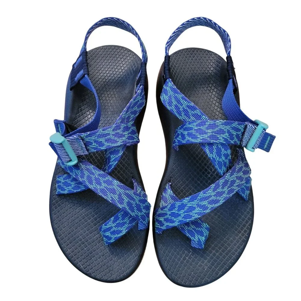 Chaco Z/2 Classic Sandals 7 Blue‎ Geometric Print Outdoor Hiking